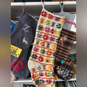 Sundance Colorful Knit Christmas Stocking